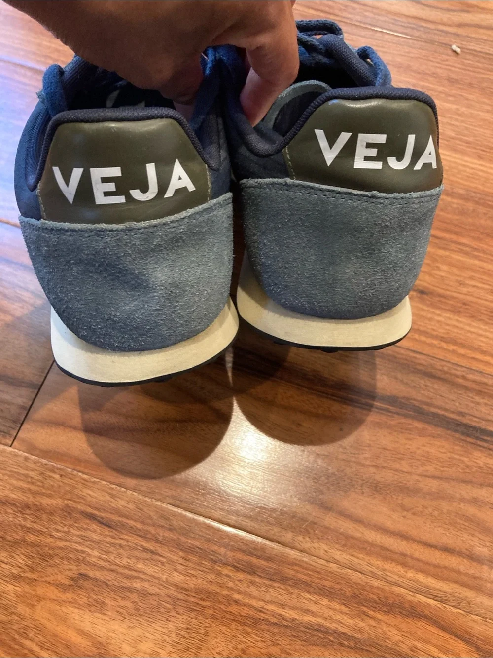 Veja Rio Branco Ripstop Nautico Pierre Sneaker Blue Men's Suede Sz 10 with Logo